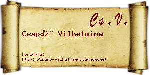 Csapó Vilhelmina névjegykártya
